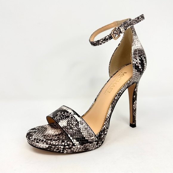 Michael Shannon Angelica Womens Sandals Snake Print Heel - Picture 8 of 12